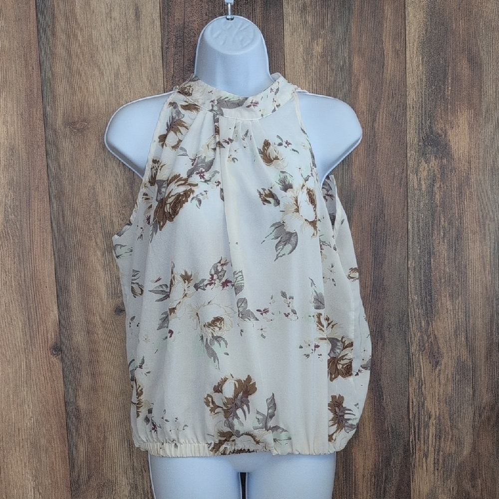 Shein Sleeveless Elastic Band Flowy Blouse M